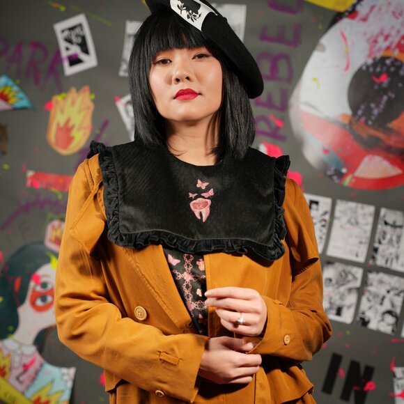 VETTA Convertible Trench Coat – 4-in-1 Sustainable Gold Tencel Jacket, Size S - Picture 3 of 13